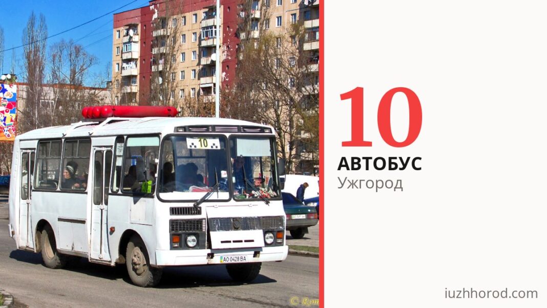 Автобус 10 в Ужгороді